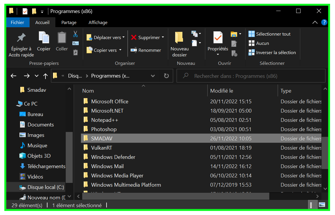Supprimer smadav sur pc windows