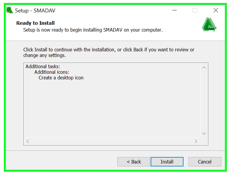Debut de l'installation de Smadav antivirus